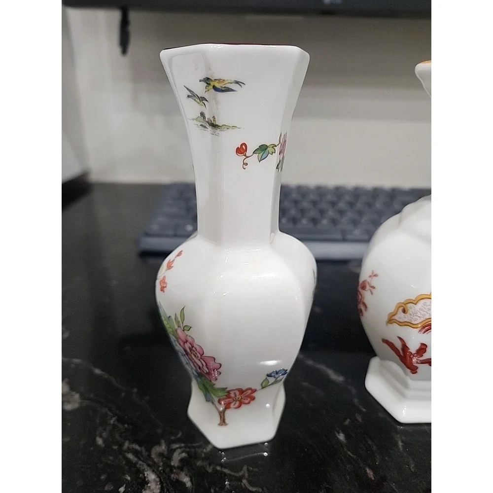Set of 2 Crown Staffordshire Bone China Bud Vase's 
